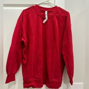 Lululemon perfectly oversized crew size 4 red